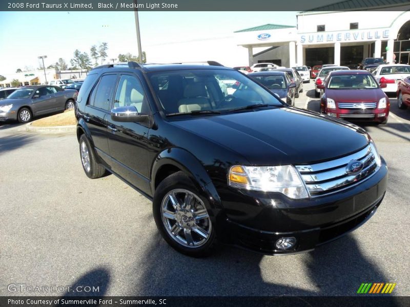 Black / Medium Light Stone 2008 Ford Taurus X Limited
