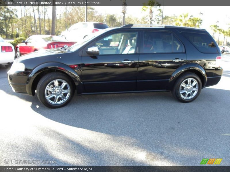 Black / Medium Light Stone 2008 Ford Taurus X Limited