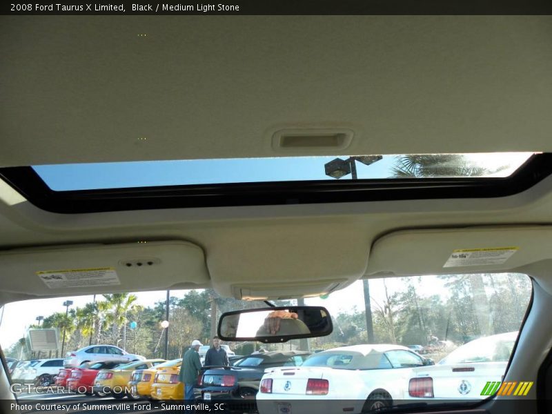 Black / Medium Light Stone 2008 Ford Taurus X Limited