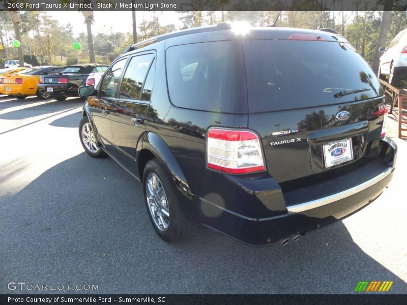 Black / Medium Light Stone 2008 Ford Taurus X Limited