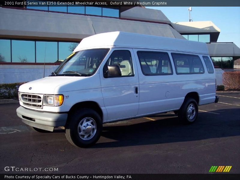Oxford White / Medium Graphite 2001 Ford E Series Van E350 Extended Wheelchair Access
