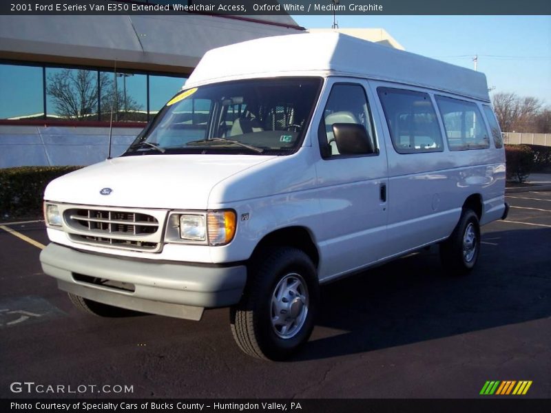 Oxford White / Medium Graphite 2001 Ford E Series Van E350 Extended Wheelchair Access