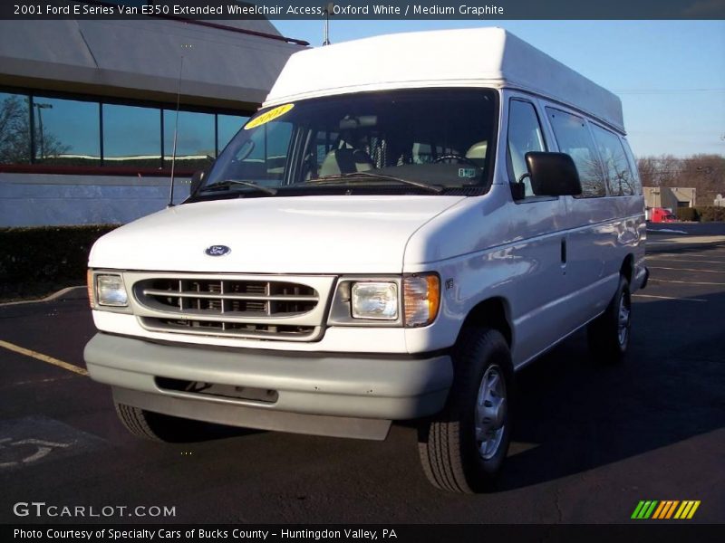 Oxford White / Medium Graphite 2001 Ford E Series Van E350 Extended Wheelchair Access