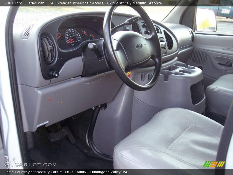 Oxford White / Medium Graphite 2001 Ford E Series Van E350 Extended Wheelchair Access