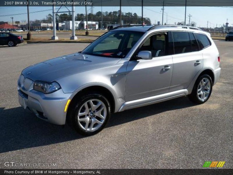 Titanium Silver Metallic / Grey 2007 BMW X3 3.0si