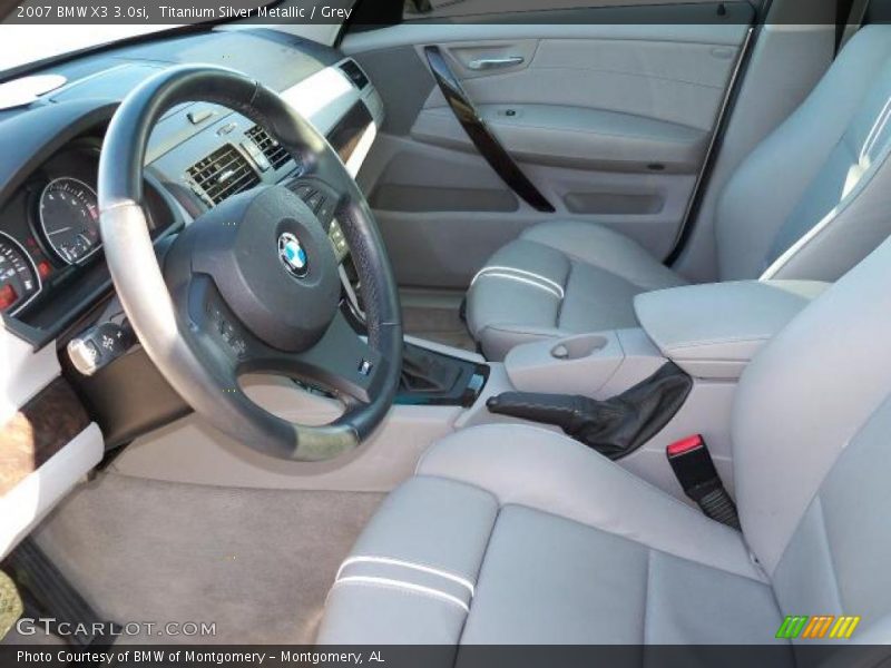 Titanium Silver Metallic / Grey 2007 BMW X3 3.0si