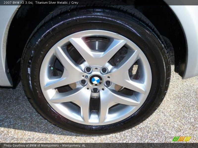 Titanium Silver Metallic / Grey 2007 BMW X3 3.0si