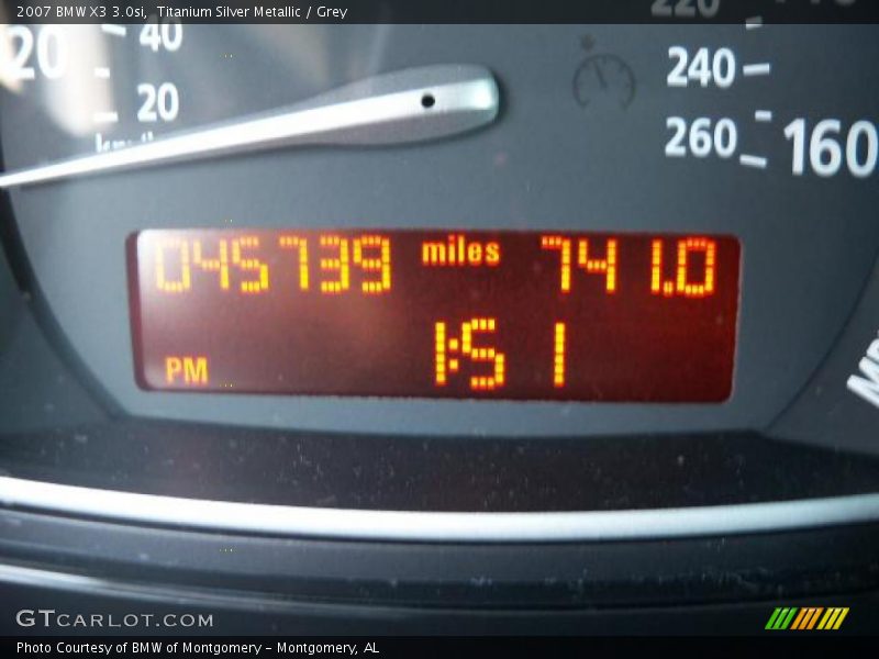 Titanium Silver Metallic / Grey 2007 BMW X3 3.0si