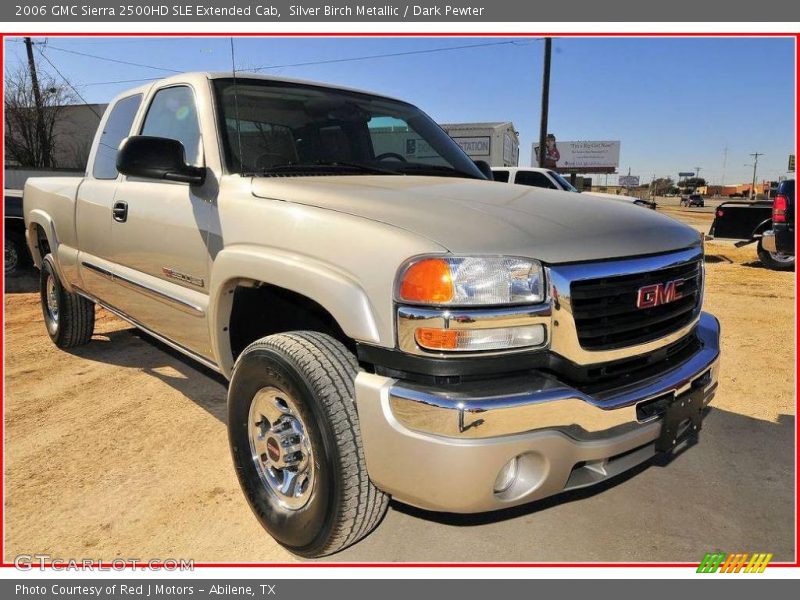 Silver Birch Metallic / Dark Pewter 2006 GMC Sierra 2500HD SLE Extended Cab