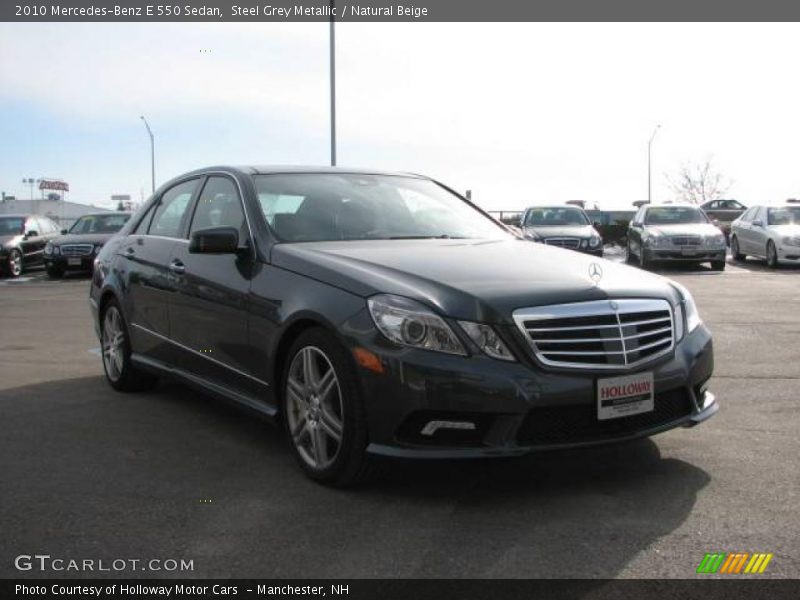 Steel Grey Metallic / Natural Beige 2010 Mercedes-Benz E 550 Sedan