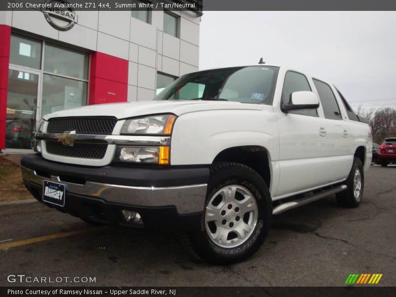 Summit White / Tan/Neutral 2006 Chevrolet Avalanche Z71 4x4