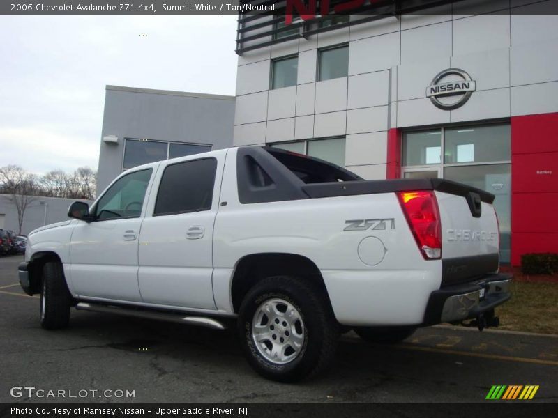 Summit White / Tan/Neutral 2006 Chevrolet Avalanche Z71 4x4