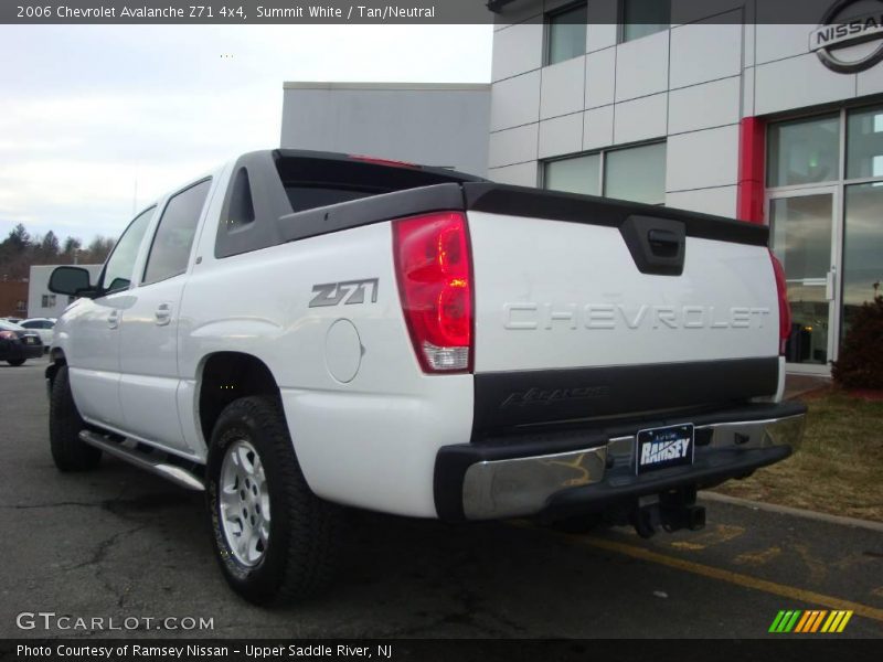 Summit White / Tan/Neutral 2006 Chevrolet Avalanche Z71 4x4