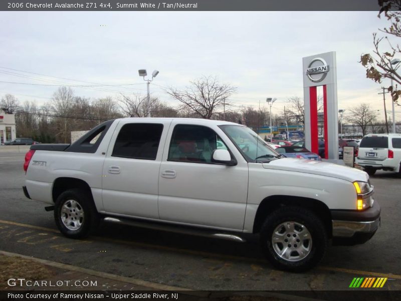 Summit White / Tan/Neutral 2006 Chevrolet Avalanche Z71 4x4