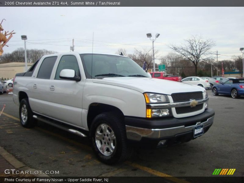 Summit White / Tan/Neutral 2006 Chevrolet Avalanche Z71 4x4