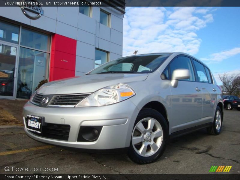 Brilliant Silver Metallic / Charcoal 2007 Nissan Versa SL