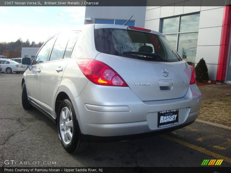 Brilliant Silver Metallic / Charcoal 2007 Nissan Versa SL