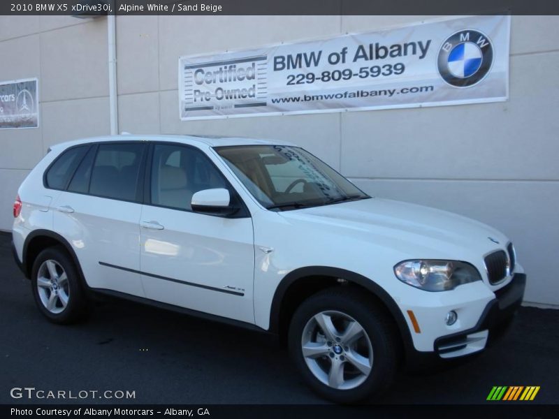Alpine White / Sand Beige 2010 BMW X5 xDrive30i