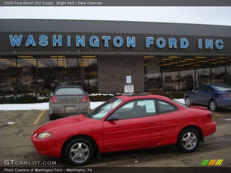Bright Red / Dark Charcoal 2000 Ford Escort ZX2 Coupe
