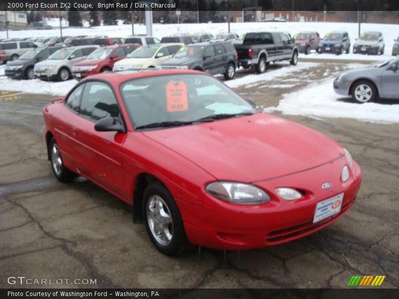 Bright Red / Dark Charcoal 2000 Ford Escort ZX2 Coupe