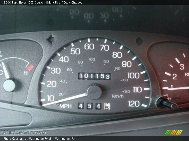 Bright Red / Dark Charcoal 2000 Ford Escort ZX2 Coupe