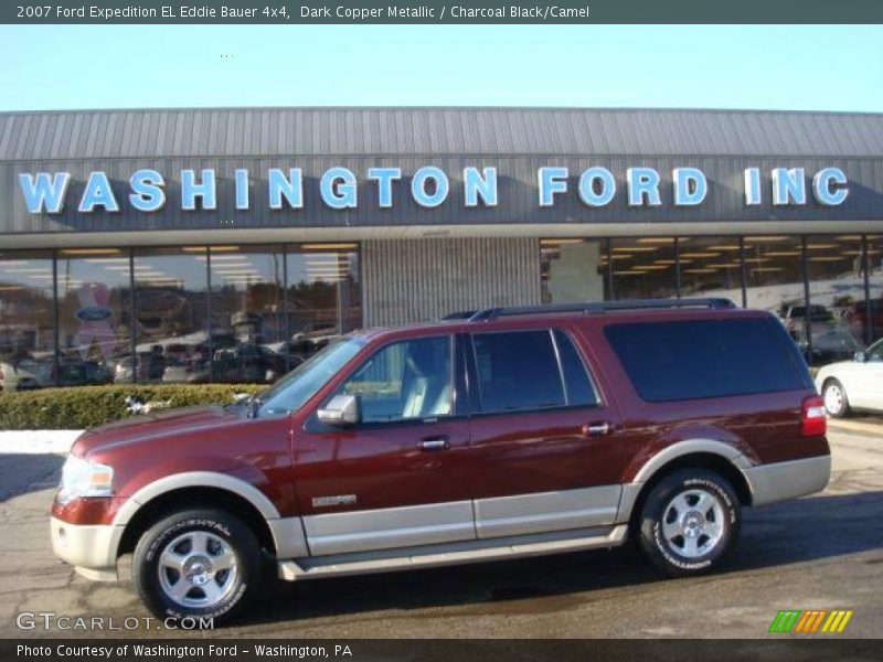 Dark Copper Metallic / Charcoal Black/Camel 2007 Ford Expedition EL Eddie Bauer 4x4