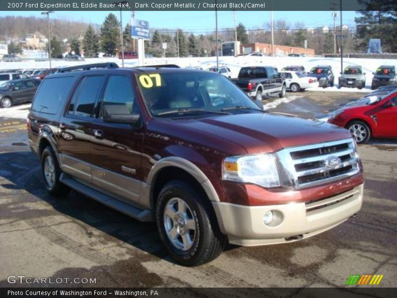 Dark Copper Metallic / Charcoal Black/Camel 2007 Ford Expedition EL Eddie Bauer 4x4