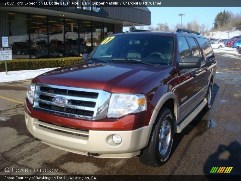 Dark Copper Metallic / Charcoal Black/Camel 2007 Ford Expedition EL Eddie Bauer 4x4