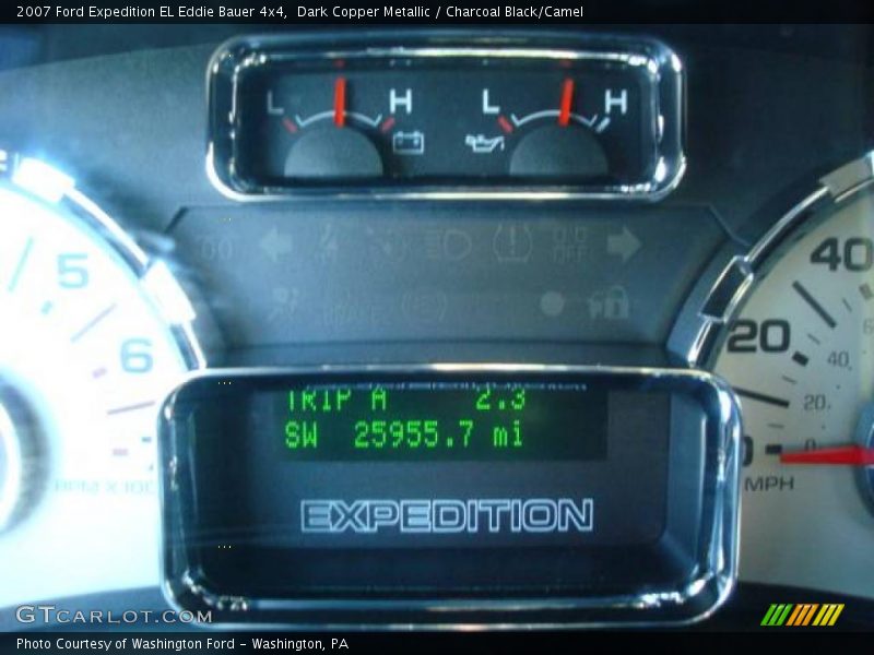 Dark Copper Metallic / Charcoal Black/Camel 2007 Ford Expedition EL Eddie Bauer 4x4