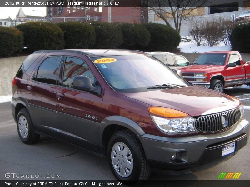 Medium Red Metallic / Gray 2003 Buick Rendezvous CX AWD