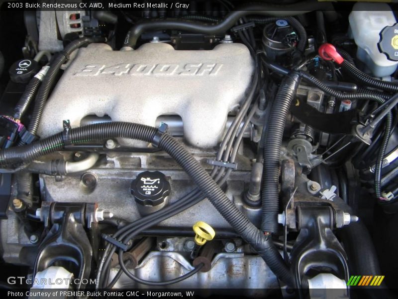 Medium Red Metallic / Gray 2003 Buick Rendezvous CX AWD