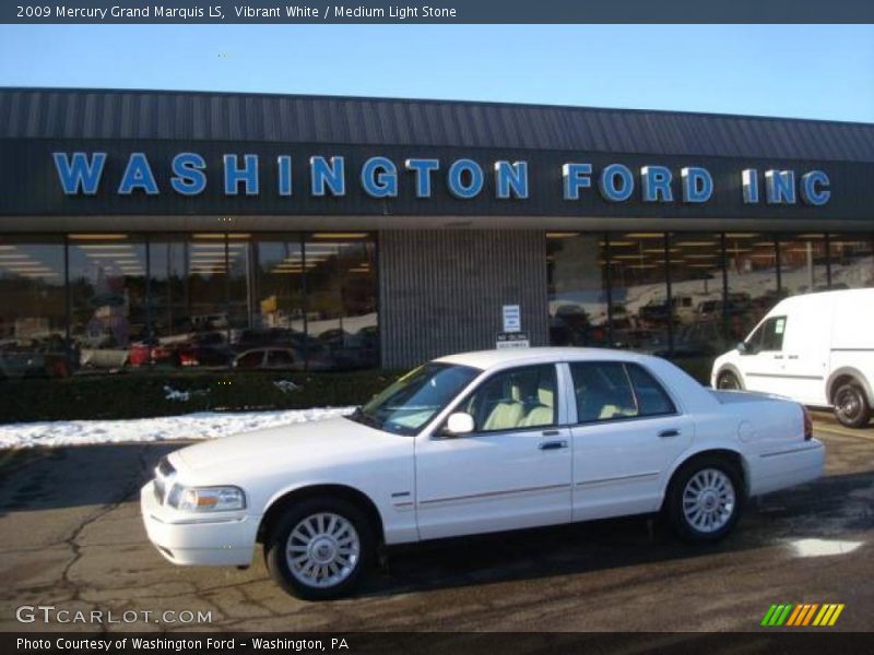 Vibrant White / Medium Light Stone 2009 Mercury Grand Marquis LS