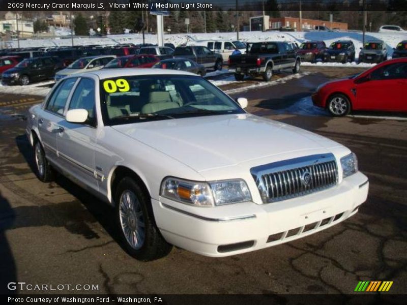 Vibrant White / Medium Light Stone 2009 Mercury Grand Marquis LS