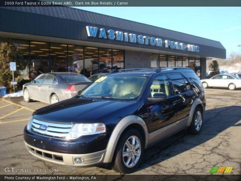 Dark Ink Blue Metallic / Camel 2009 Ford Taurus X Eddie Bauer AWD