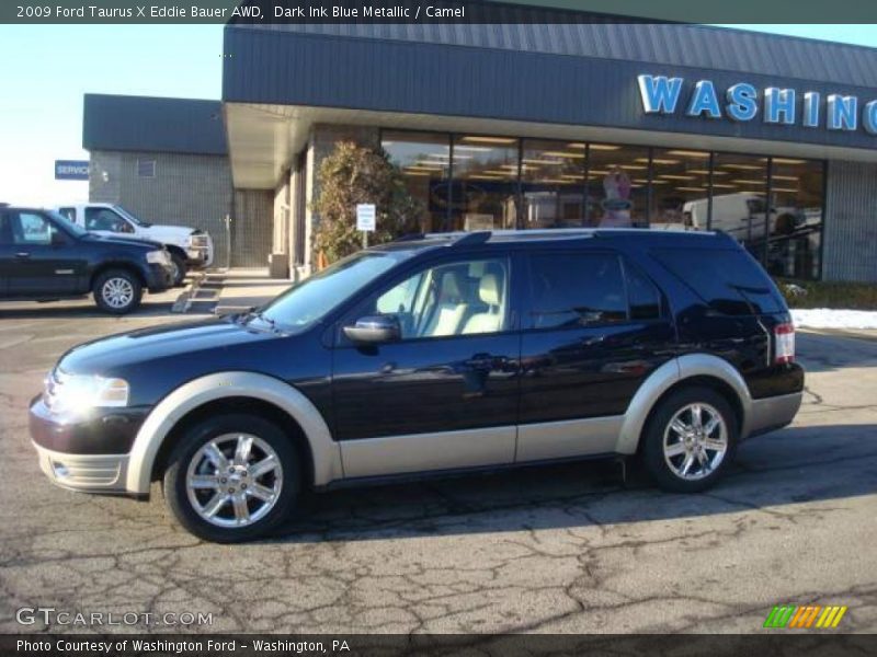 Dark Ink Blue Metallic / Camel 2009 Ford Taurus X Eddie Bauer AWD