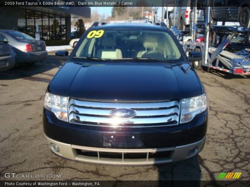 Dark Ink Blue Metallic / Camel 2009 Ford Taurus X Eddie Bauer AWD