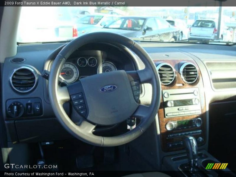 Dark Ink Blue Metallic / Camel 2009 Ford Taurus X Eddie Bauer AWD