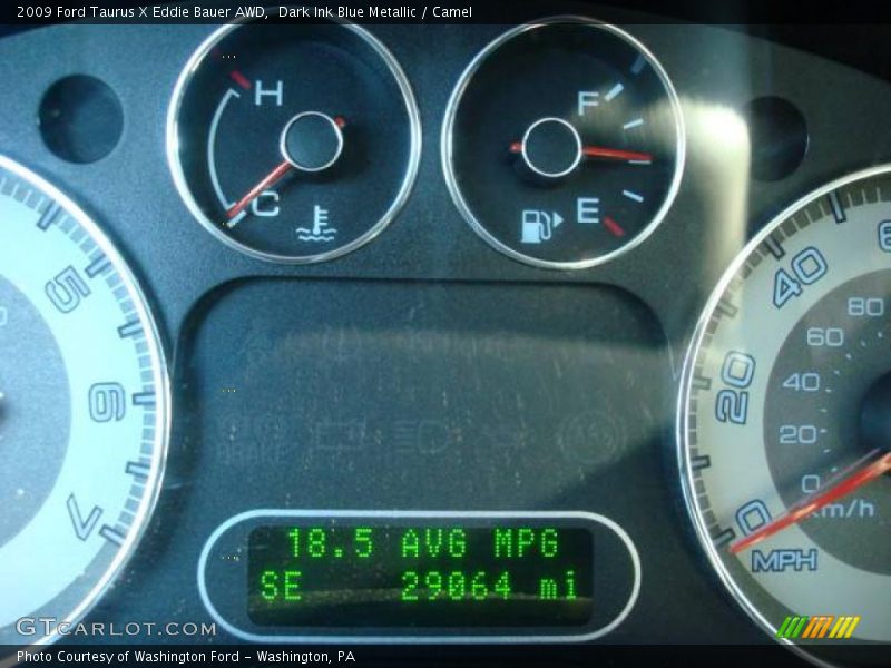 Dark Ink Blue Metallic / Camel 2009 Ford Taurus X Eddie Bauer AWD