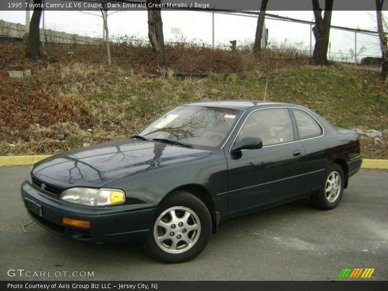 Dark Emerald Green Metallic / Beige 1995 Toyota Camry LE V6 Coupe