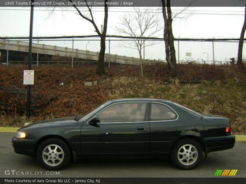 Dark Emerald Green Metallic / Beige 1995 Toyota Camry LE V6 Coupe