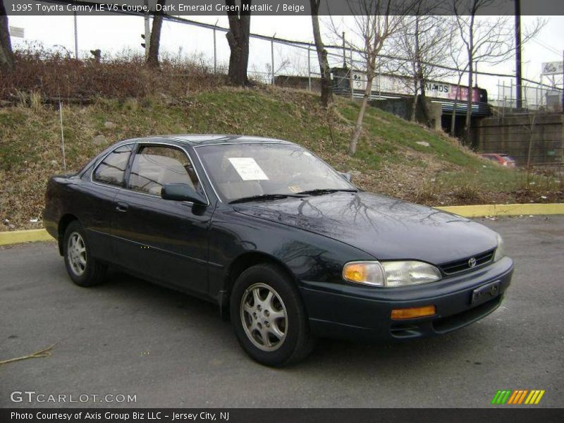 Dark Emerald Green Metallic / Beige 1995 Toyota Camry LE V6 Coupe