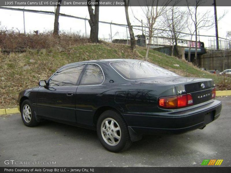 Dark Emerald Green Metallic / Beige 1995 Toyota Camry LE V6 Coupe