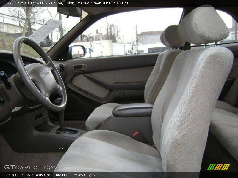 Dark Emerald Green Metallic / Beige 1995 Toyota Camry LE V6 Coupe