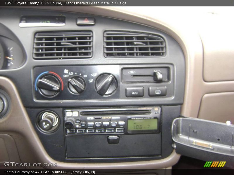Dark Emerald Green Metallic / Beige 1995 Toyota Camry LE V6 Coupe