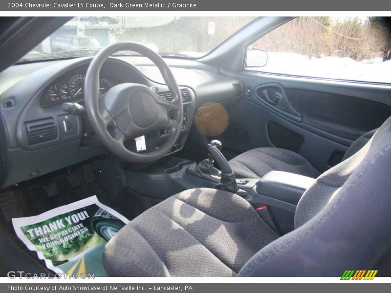 Dark Green Metallic / Graphite 2004 Chevrolet Cavalier LS Coupe