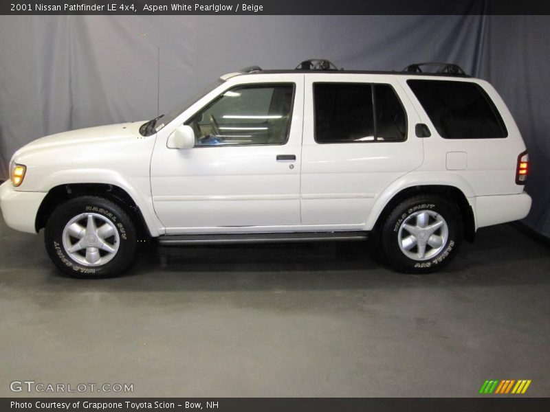 Aspen White Pearlglow / Beige 2001 Nissan Pathfinder LE 4x4