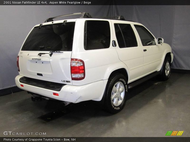 Aspen White Pearlglow / Beige 2001 Nissan Pathfinder LE 4x4