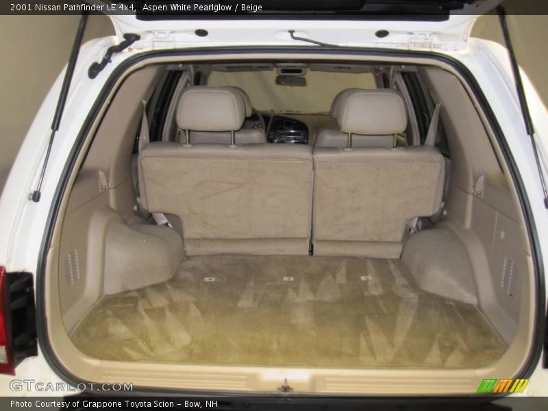 Aspen White Pearlglow / Beige 2001 Nissan Pathfinder LE 4x4