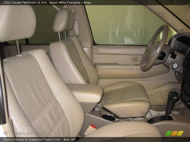 Aspen White Pearlglow / Beige 2001 Nissan Pathfinder LE 4x4