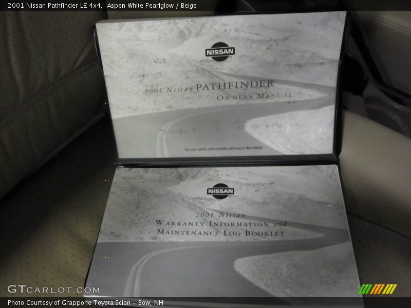 Aspen White Pearlglow / Beige 2001 Nissan Pathfinder LE 4x4